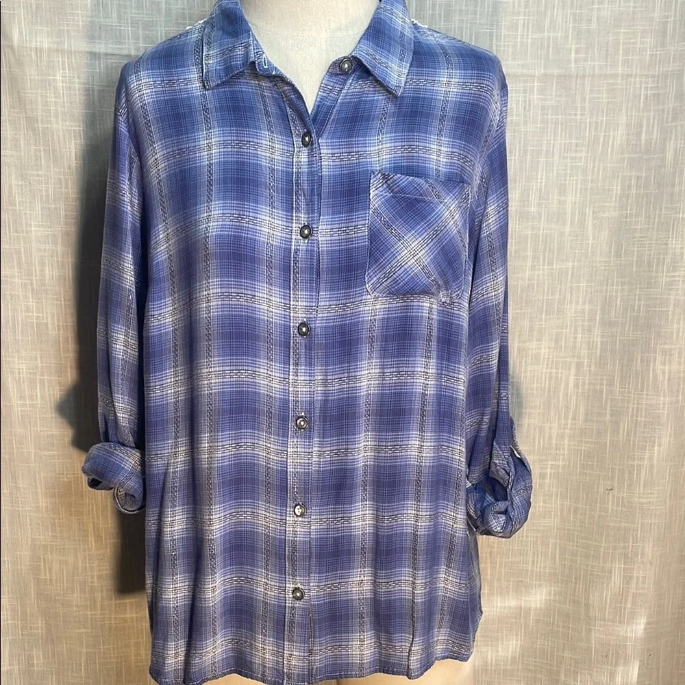 Blue Plaid Men's Shirt‎
